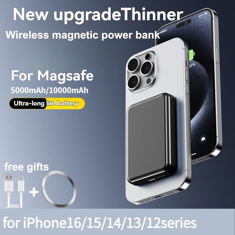 Apple Wireless Magnetic Power Bank with 25W Ultra-Fast Charging for MagSafe - Compatible with iPhone 16/15/14/13/12/Pro/Pro Max/Plus