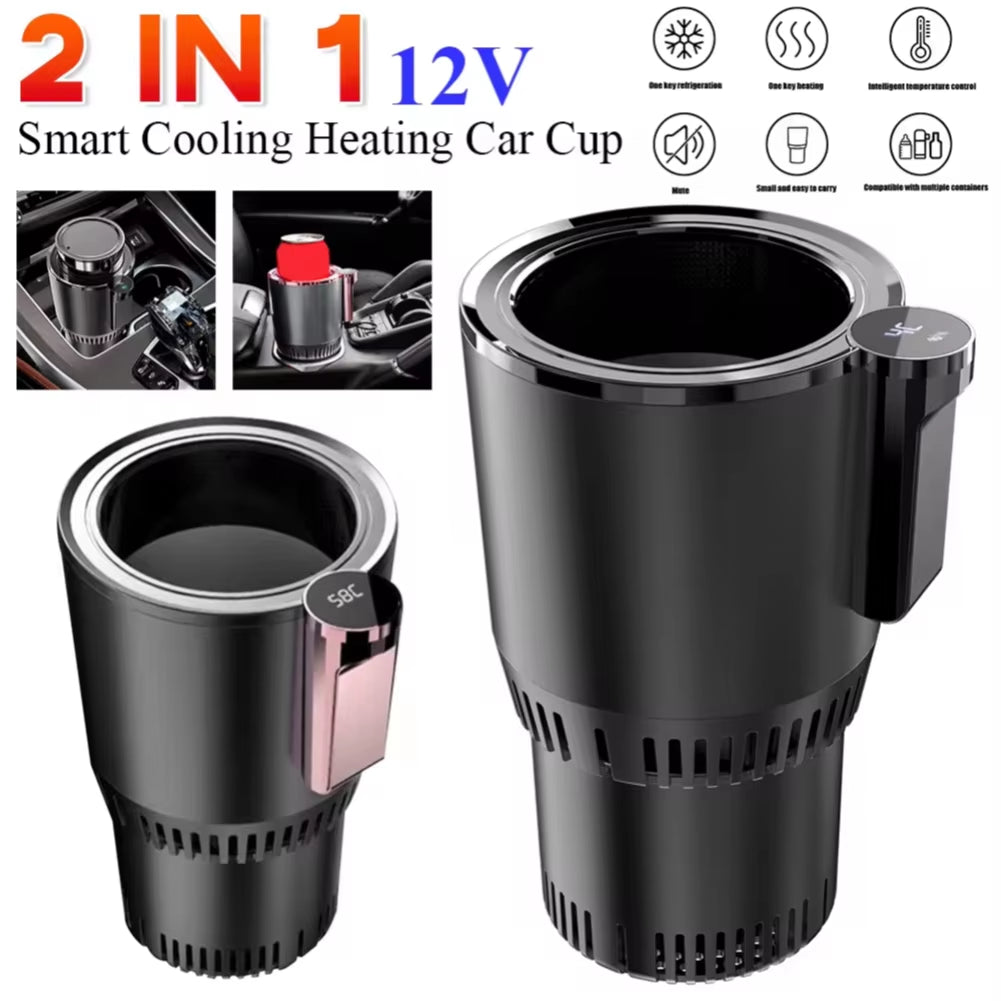 Chill or Warm Your Drinks On-the-Go with This 2-in-1 Portable Car Cup Cooler & Warmer! πβοΈπ₯ Perfect for Road Trips!