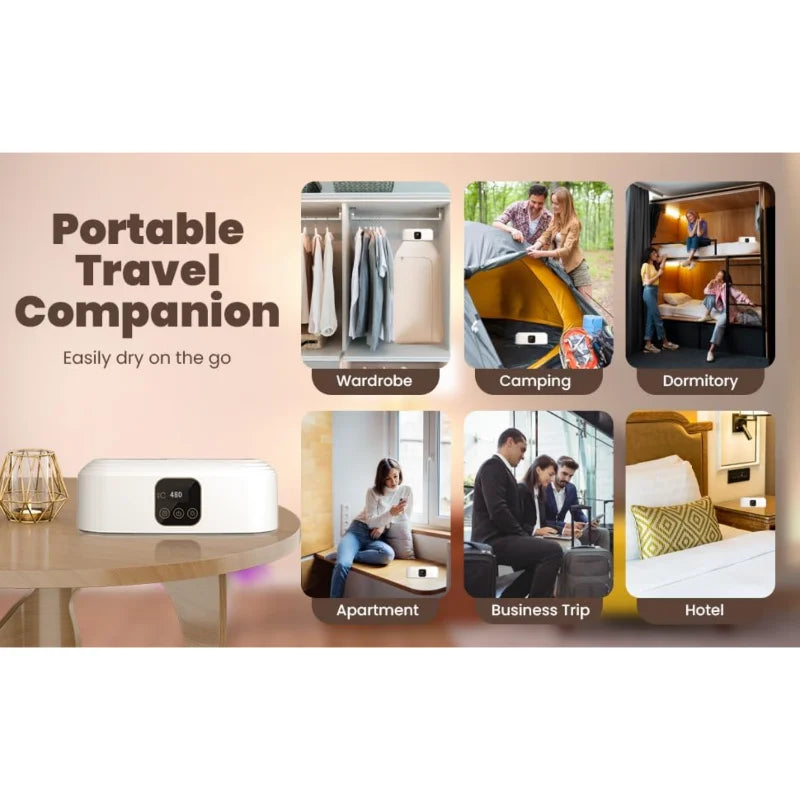 Portable Clothes Dryer Portable Dryer for Apartments, Dorm, RV, Foldable Drying Machine with Dry Bag Delicate Garments, Laund
