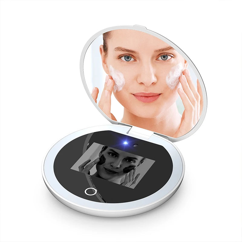 TINSOL Professional Grade LED Light Makeup Mirror with UV Smart Sunscreen Tester and Portable UV Test Camera