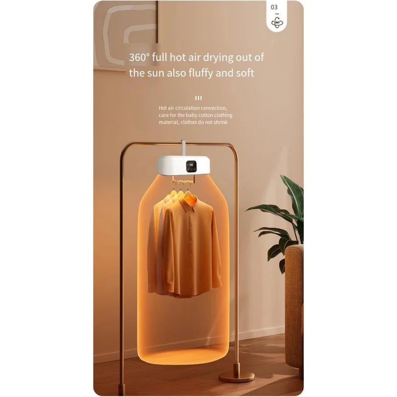 Portable Clothes Dryer Portable Dryer for Apartments, Dorm, RV, Foldable Drying Machine with Dry Bag Delicate Garments, Laund