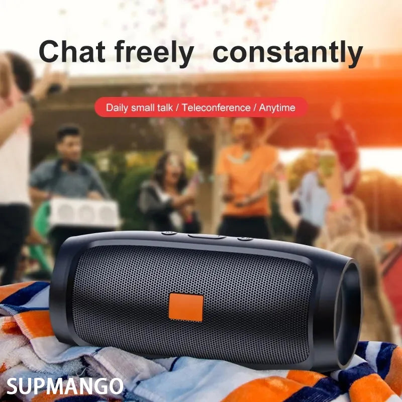Portable Subwoofer BT Speaker Outdoor Stereo Surround Speaker Wireless Speaker Supports FM Radio TF Card