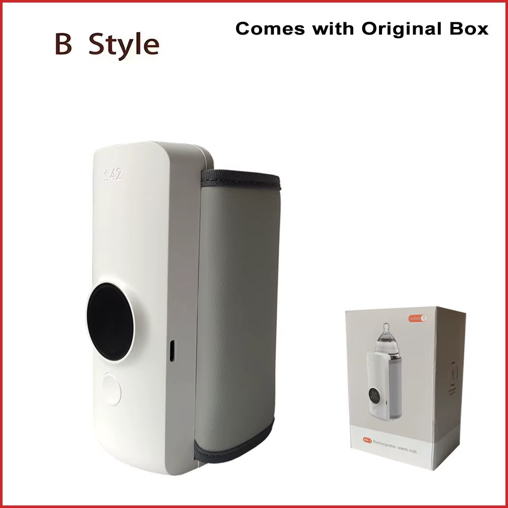 Rechargeable Portable Bottle Warmer with Fast Charging Cordless Milk Warmer with Temperature Control for Traveling Camping Home