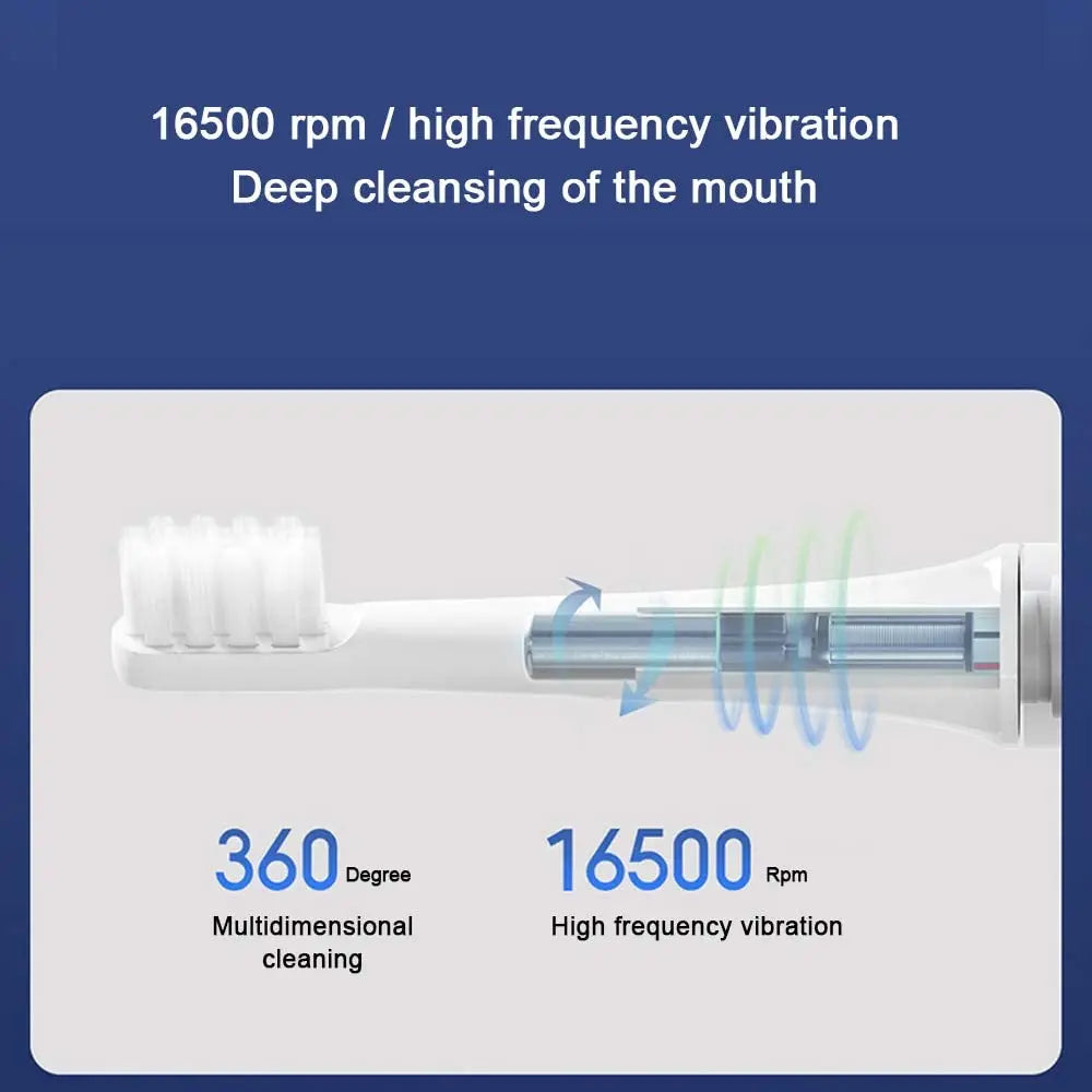 XIAOMI MIJIA T100 Cordless Sonic Electric Toothbrush - USB Rechargeable, Waterproof, Ultrasonic Automatic Design