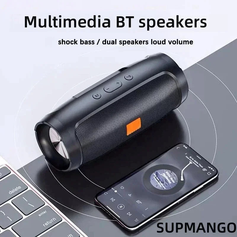 Portable Subwoofer BT Speaker Outdoor Stereo Surround Speaker Wireless Speaker Supports FM Radio TF Card