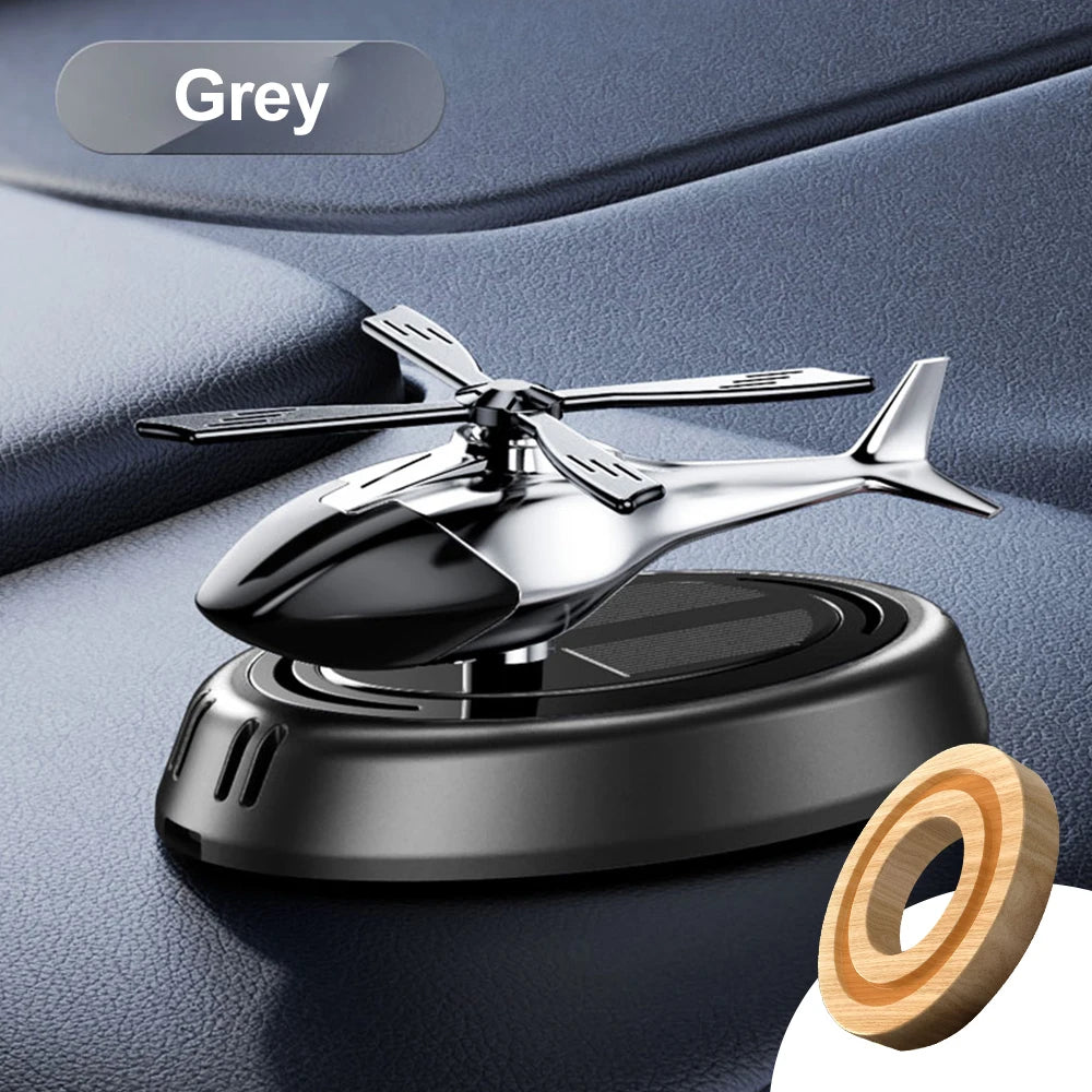 Helicopter Styling Solar Car Air Freshener decorative. Aromatherapy Car Interior Accessories Propeller Rotary Perfume Diffuser