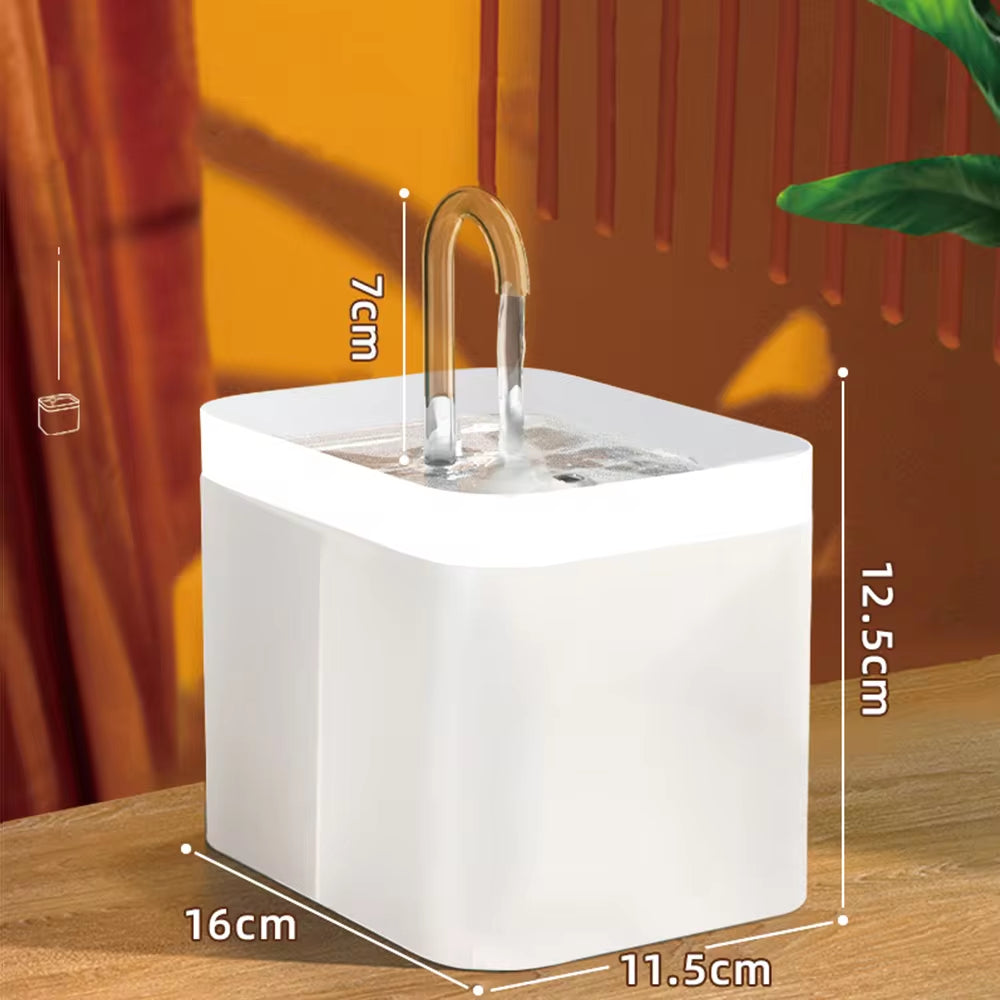Ultra-Quiet Automatic Cat Water Fountain with 1.5L Capacity and Burnout Prevention Pump