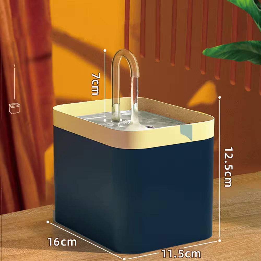 Ultra-Quiet Automatic Cat Water Fountain with 1.5L Capacity and Burnout Prevention Pump