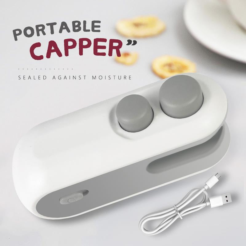 Rechargeable 2-in-1 Mini Snack Bag Sealing Machine with Chip Knife and USB Charging – Hot Vacuum Sealing for Food Freshness
