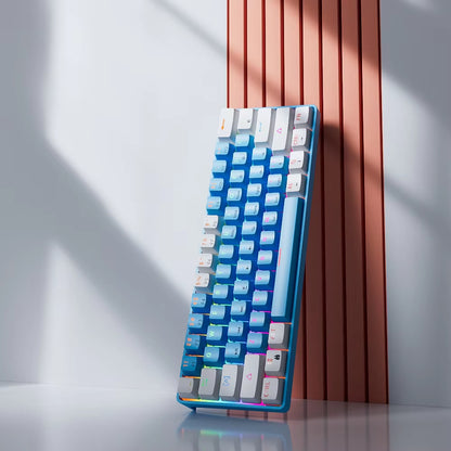 MK61 USB Gaming Mechanical Keyboard Red Switch RGB Backlit Hot Swappable 61 Keys Wired Detachable Cable