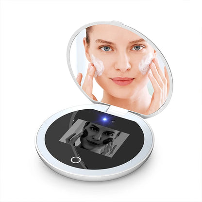 TINSOL Professional Grade LED Light Makeup Mirror with UV Smart Sunscreen Tester and Portable UV Test Camera