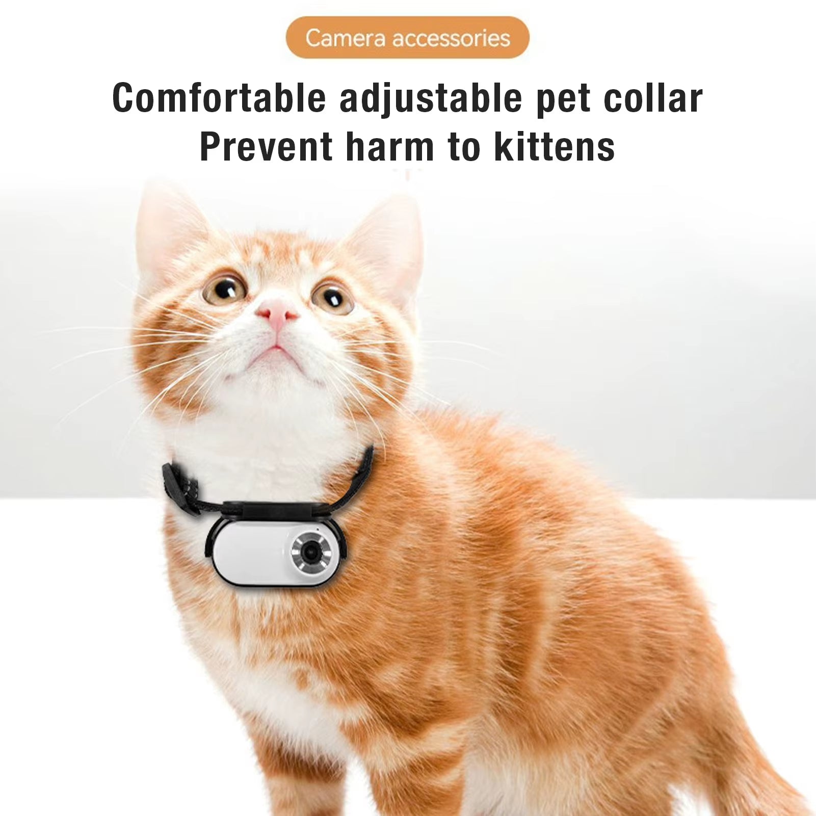 Pet Collar Camera Pet Collar Camera 120 Deg Lens OTG Connection Video Recording Adjustable Magnetic Cat Sport Camera for Outdoor