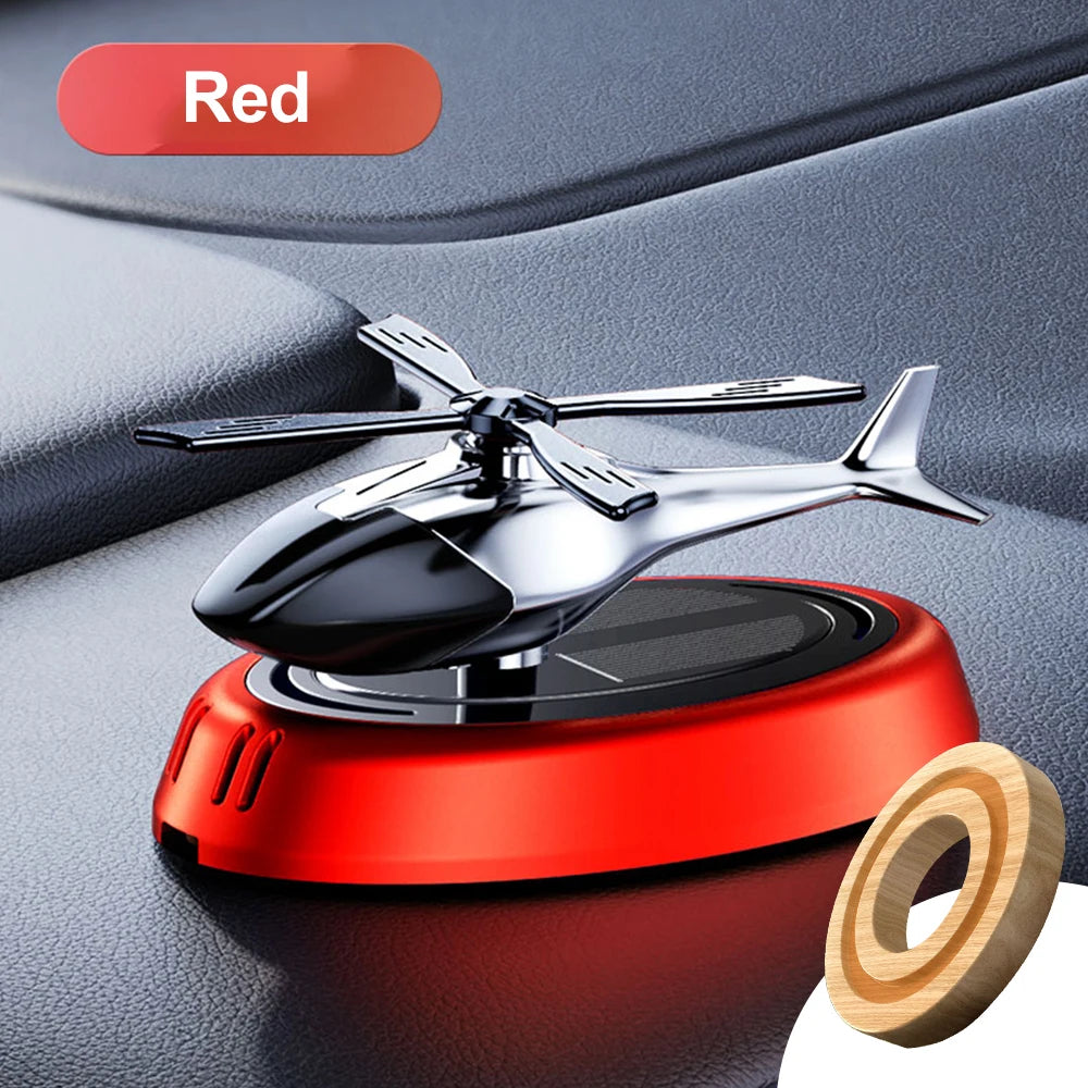 Helicopter Styling Solar Car Air Freshener decorative. Aromatherapy Car Interior Accessories Propeller Rotary Perfume Diffuser