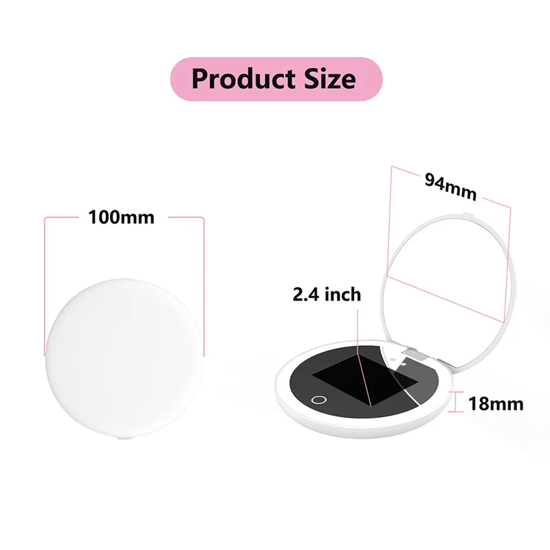 TINSOL Professional Grade LED Light Makeup Mirror with UV Smart Sunscreen Tester and Portable UV Test Camera