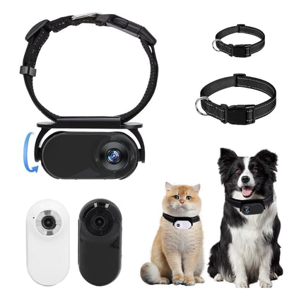 Pet Collar Camera Pet Collar Camera 120 Deg Lens OTG Connection Video Recording Adjustable Magnetic Cat Sport Camera for Outdoor