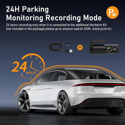 Dash Cam Front - 32GB SD Card Mini Wifi Dash Cam for Cars 1080P 140° Wide-Angle Super Night Vision|Loop Recording|App Control