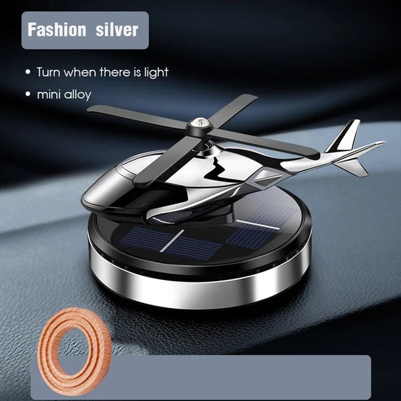 Helicopter Styling Solar Car Air Freshener decorative. Aromatherapy Car Interior Accessories Propeller Rotary Perfume Diffuser