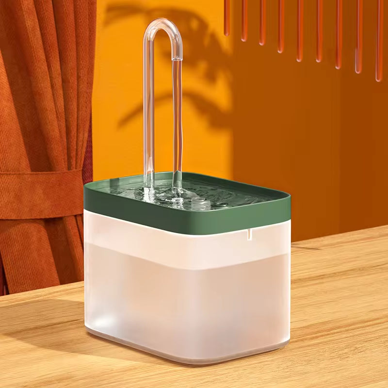 Ultra-Quiet Automatic Cat Water Fountain with 1.5L Capacity and Burnout Prevention Pump