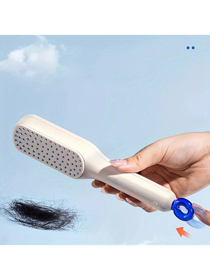 1Pc Self-Cleaning Hair Comb anti Static Retractable One-Pull Massage Brush Rotating Lifting Hairbrush Safety Airbag Combs Barber
