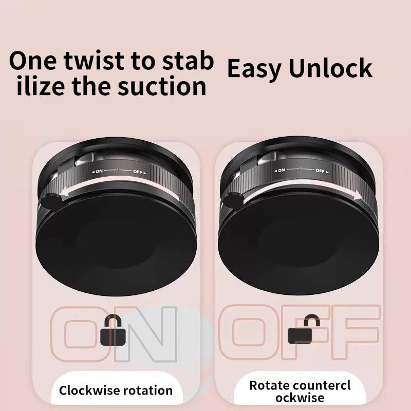 Universal 360° Rotating Magnetic Phone Holder- Strongsuction Stand for Car, Mirror, or Home Use