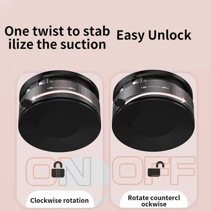 Universal 360° Rotating Magnetic Phone Holder- Strongsuction Stand for Car, Mirror, or Home Use
