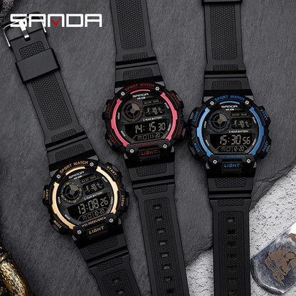 Stylish Military Digital Watch for Men - Waterproof & Shockproof Fashion Wristwatch