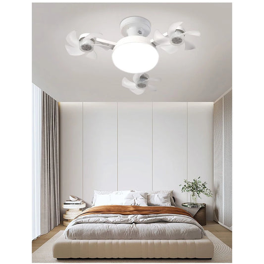 Modern Fan Light Drone Style E27 Bulb. Remote Control 3-Speed Timer Bedside Table Bedroom Dining Room Lighting.