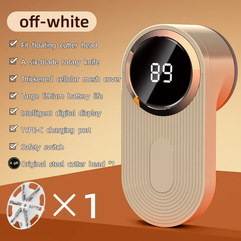Lint Remover for Clothing LED Digital Electric Pellet Fluff Remover USB Rechargeable 