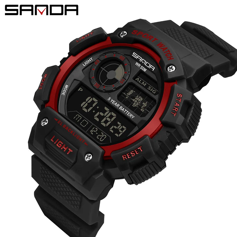 Stylish Military Digital Watch for Men - Waterproof & Shockproof Fashion Wristwatch