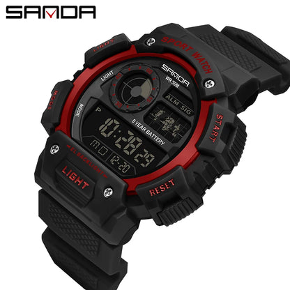 Stylish Military Digital Watch for Men - Waterproof & Shockproof Fashion Wristwatch