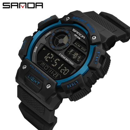 Stylish Military Digital Watch for Men - Waterproof & Shockproof Fashion Wristwatch