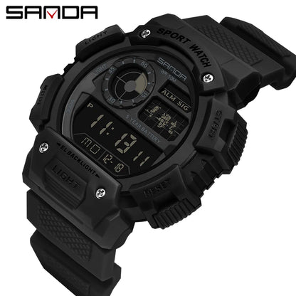 Stylish Military Digital Watch for Men - Waterproof & Shockproof Fashion Wristwatch