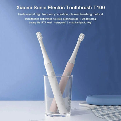 XIAOMI MIJIA T100 Cordless Sonic Electric Toothbrush - USB Rechargeable, Waterproof, Ultrasonic Automatic Design