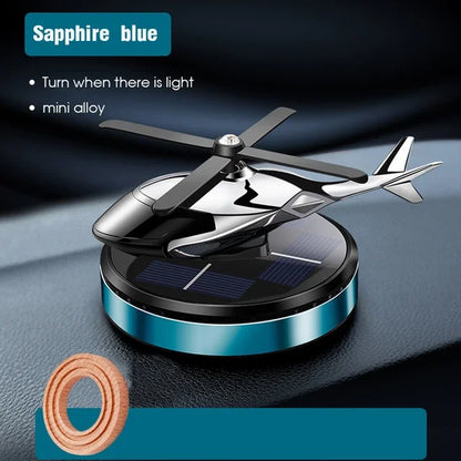 Helicopter Styling Solar Car Air Freshener decorative. Aromatherapy Car Interior Accessories Propeller Rotary Perfume Diffuser