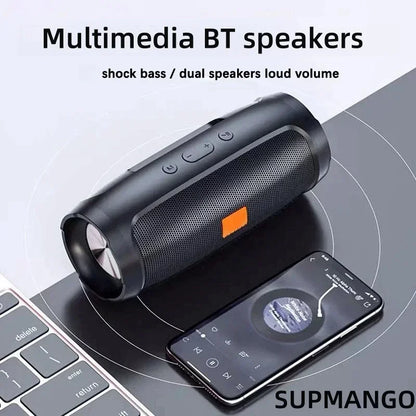 Portable Subwoofer BT Speaker Outdoor Stereo Surround Speaker Wireless Speaker Supports FM Radio TF Card