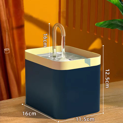 Ultra-Quiet Automatic Cat Water Fountain with 1.5L Capacity and Burnout Prevention Pump