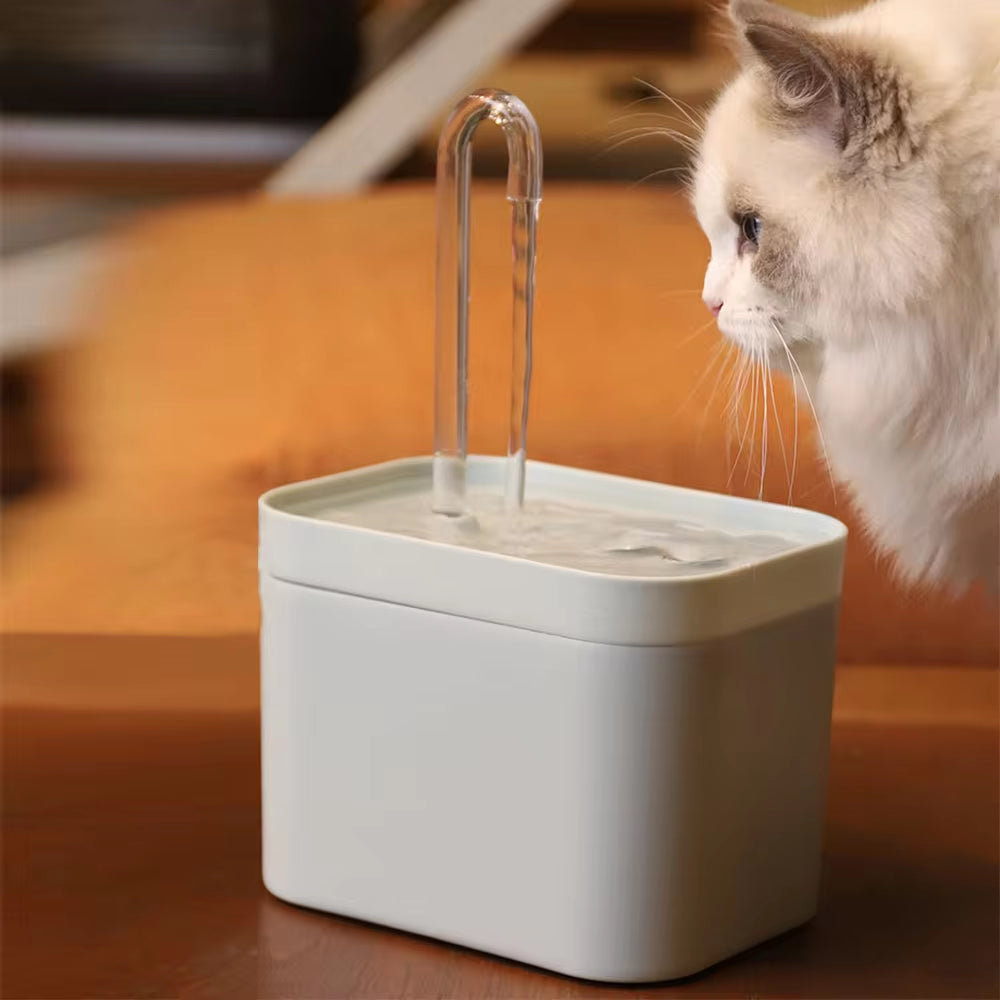 Ultra-Quiet Automatic Cat Water Fountain with 1.5L Capacity and Burnout Prevention Pump