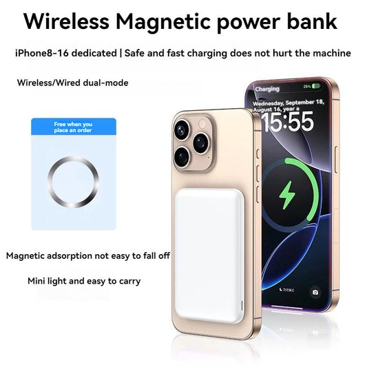 Apple Wireless Magnetic Power Bank with 25W Ultra-Fast Charging for MagSafe - Compatible with iPhone 16/15/14/13/12/Pro/Pro Max/Plus 