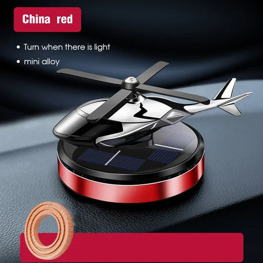 Helicopter Styling Solar Car Air Freshener decorative. Aromatherapy Car Interior Accessories Propeller Rotary Perfume Diffuser