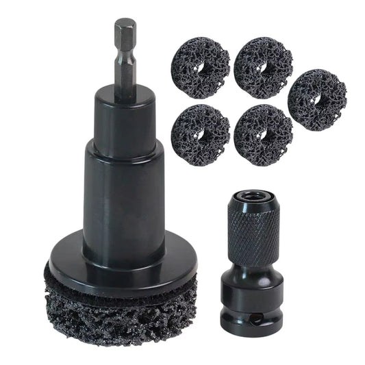 Wheel Hub Rust Removal Brush Brake Hub Surface & Stud Cleaning Maintenance Kit Brake Disc Rust Removal Tool for Hub Rotor Wheel