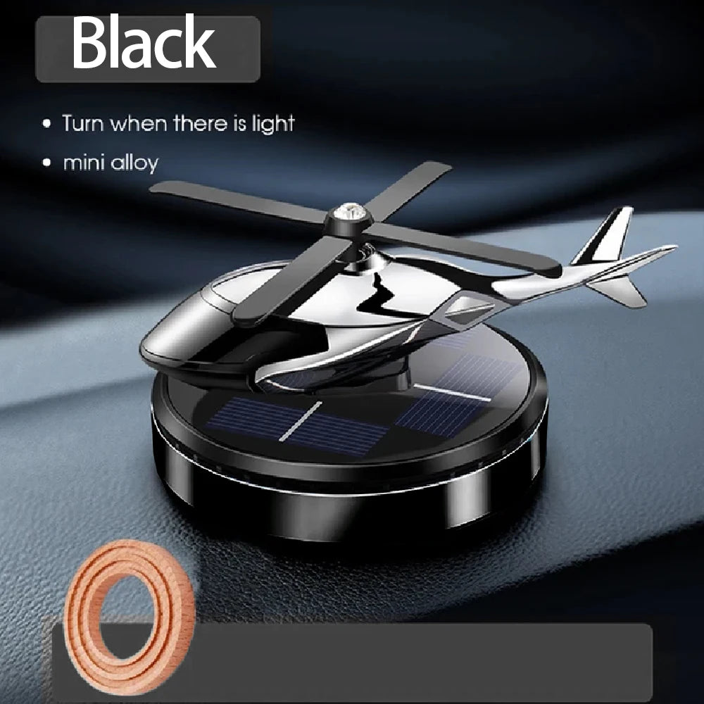 Helicopter Styling Solar Car Air Freshener decorative. Aromatherapy Car Interior Accessories Propeller Rotary Perfume Diffuser